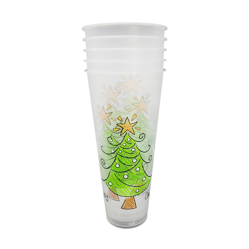 PP Plasitc Juice Cup In Mold Label