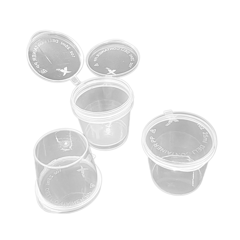 PP plastic hinged sauce cup